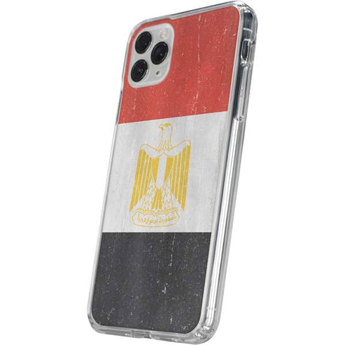 Egyptian Flag Distressed iPhone 11 Pro Clear Case